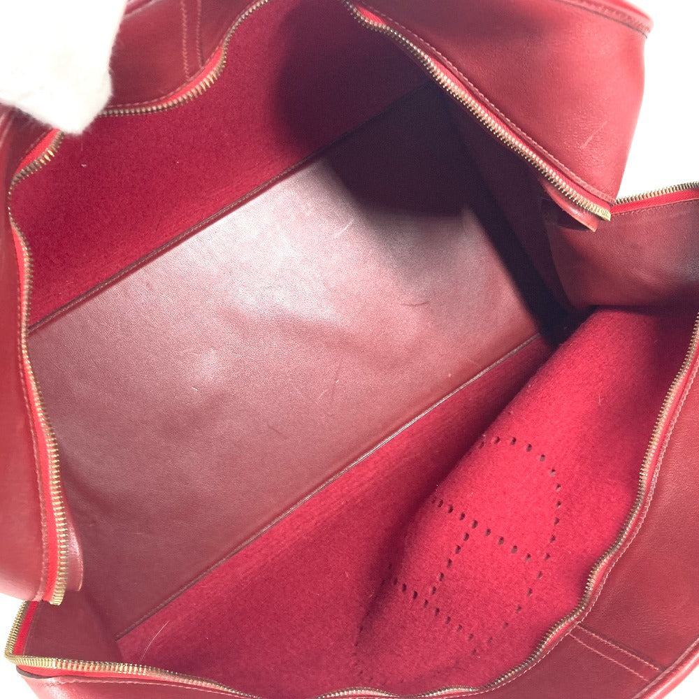 HERMES Hパンチングロゴ  フードゥ  旅行バッグ カバン トラベルバッグ ボストンバッグ フェルト ユニセックス レッド - brandshop-reference