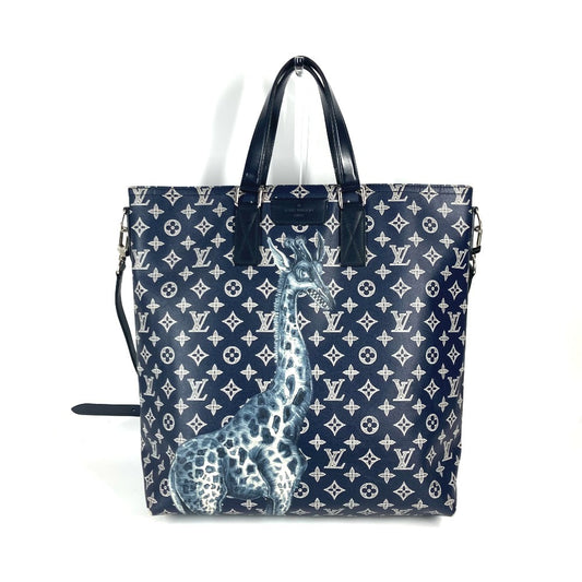LOUIS VUITTON M54127 モノグラムサバンナ ジェイク アンド ディノス チャップマン 2WAYバッグ ショルダーバッグ 斜め掛け トートバッグ モノグラムサバンナキャンバス ユニセックス アンクル ネイビー - brandshop-reference