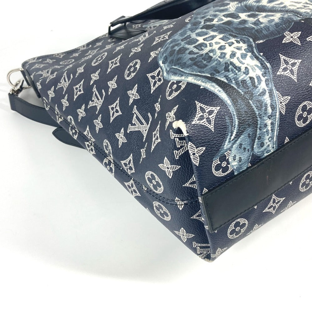 LOUIS VUITTON M54127 モノグラムサバンナ ジェイク アンド ディノス チャップマン 2WAYバッグ ショルダーバッグ 斜め掛け トートバッグ モノグラムサバンナキャンバス ユニセックス アンクル ネイビー - brandshop-reference