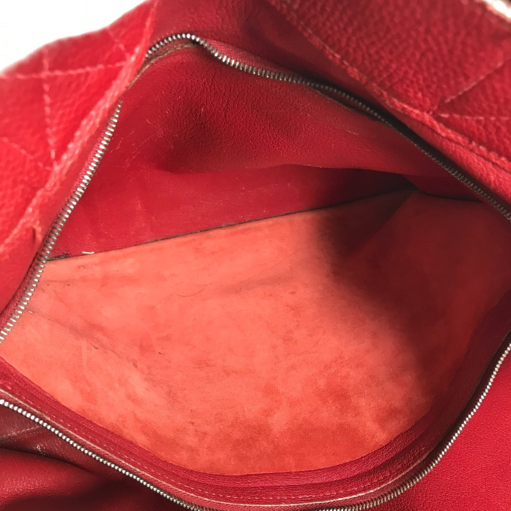 HERMES フールトゥMM トートバッグ オールレザー 革  ハンドバッグ レザー ユニセックス レッド - brandshop-reference