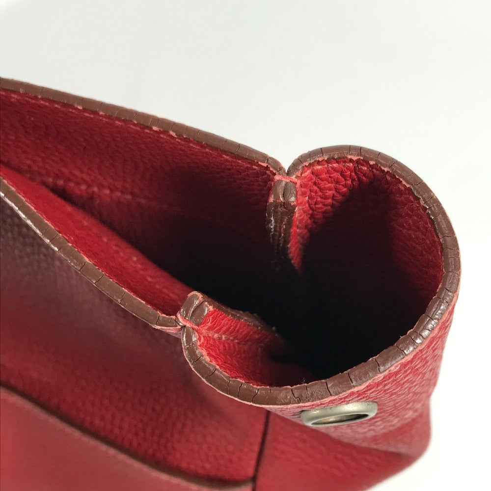 HERMES フールトゥMM トートバッグ オールレザー 革  ハンドバッグ レザー ユニセックス レッド - brandshop-reference