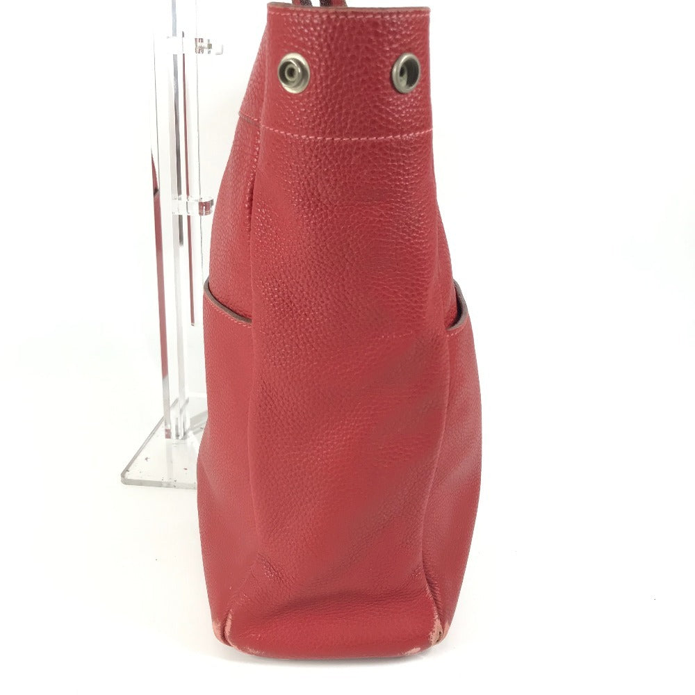 HERMES フールトゥMM トートバッグ オールレザー 革  ハンドバッグ レザー ユニセックス レッド - brandshop-reference