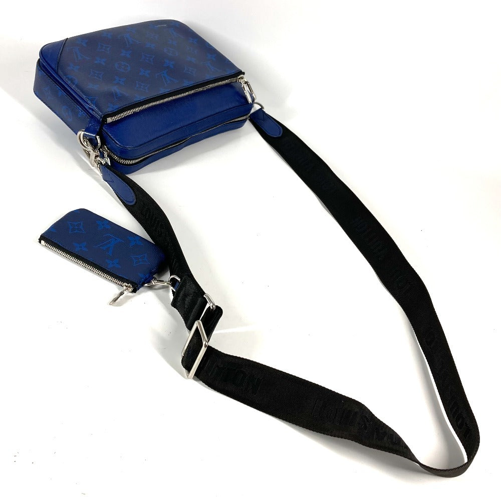 LOUIS VUITTON M30848 タイガラマ トリオ・メッセンジャー 斜め掛け カバン コインケース付き 財布 小銭入れ ショルダーバッグ タイガレザー ユニセックス ブルー - brandshop-reference