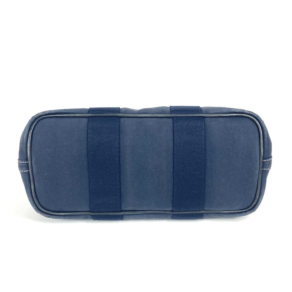 HERMES ヴァルパライソPM バルパライソ カバン トートバッグ  フラップ ハンドバッグ レザー/キャンバス ユニセックス ネイビー - brandshop-reference