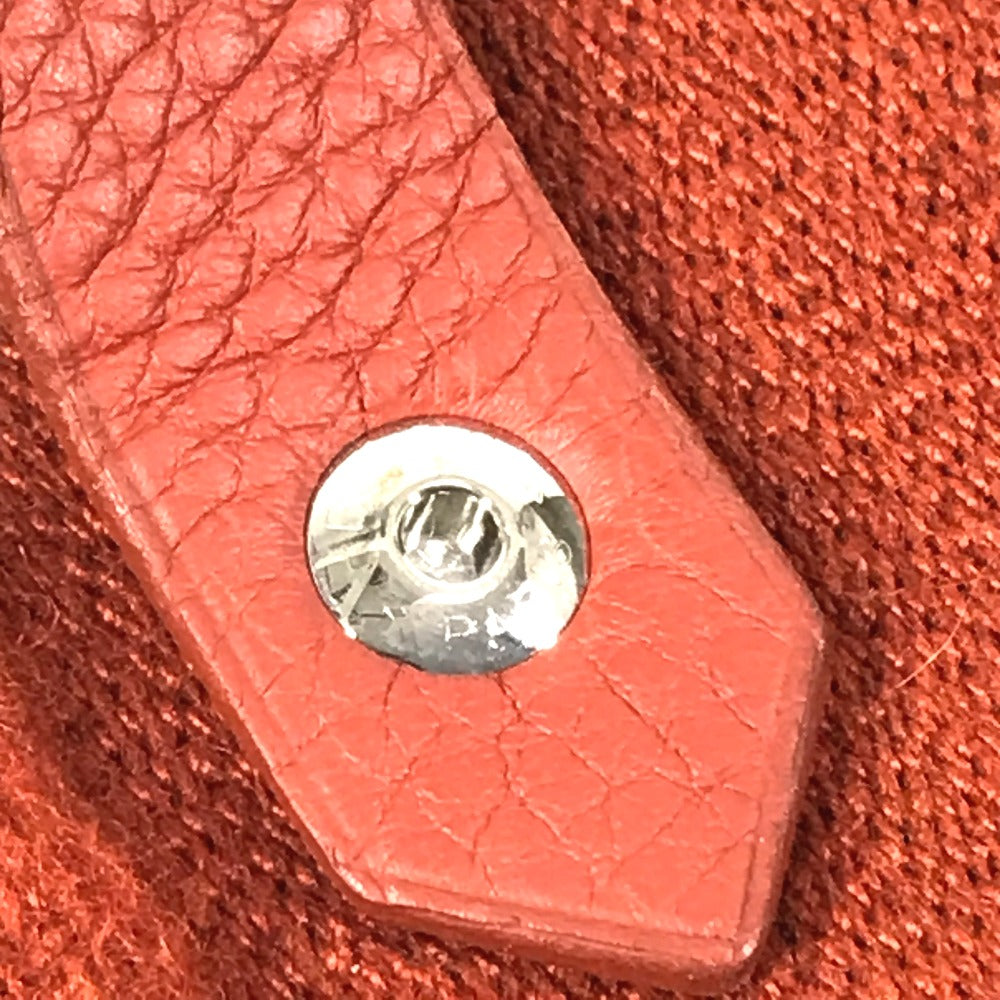 HERMES アメダバPM カバン トートバッグ ミニバッグ ミニトート 手提げ  ハンドバッグ ウール レディース オレンジ - brandshop-reference