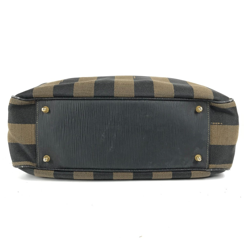 FENDI ヴィンテージ ペカン カバン ミニボストンバッグ ショルダーバッグ 肩掛け ハンドバッグ レザー/キャンバス レディース ブラック - brandshop-reference