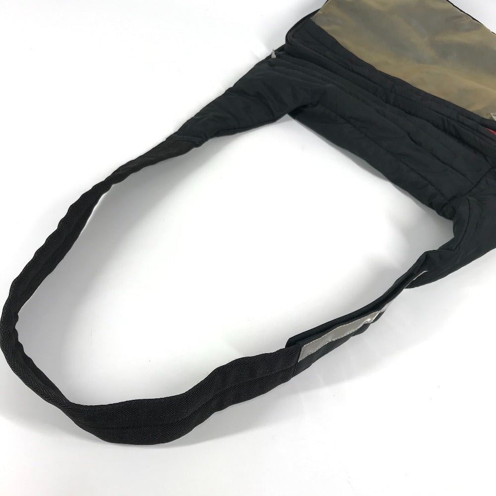 PRADA ロゴ カバン 斜め掛け ポシェット ショルダーバッグ ナイロン ユニセックス ブラック - brandshop-reference