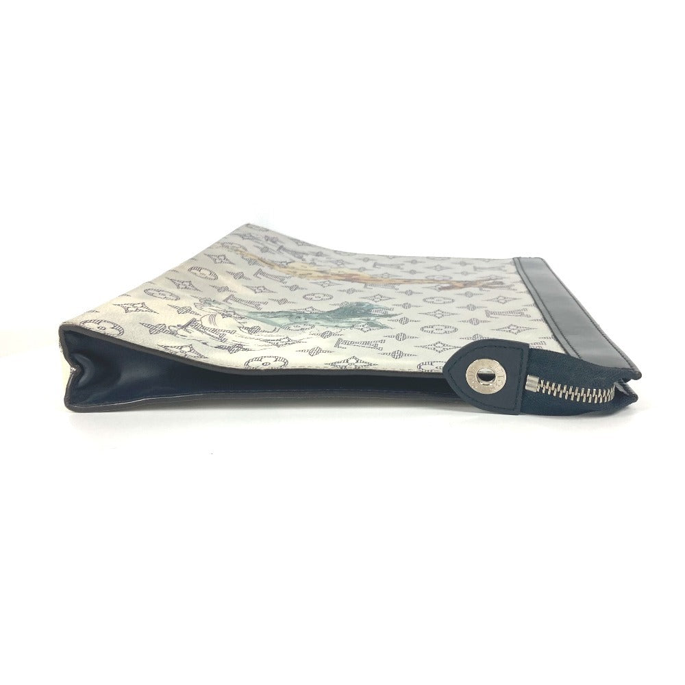 LOUIS VUITTON M66649 モノグラムサバンナ チャップマンブラザーズ ポシェット・ヴォワヤージュ GM ポーチ カバン セカンドバッグ クラッチバッグ レザー ユニセックス ネイビー - brandshop-reference