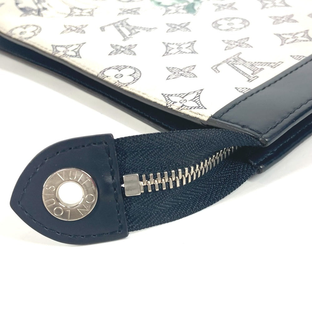 LOUIS VUITTON M66649 モノグラムサバンナ チャップマンブラザーズ ポシェット・ヴォワヤージュ GM ポーチ カバン セカンドバッグ クラッチバッグ レザー ユニセックス ネイビー - brandshop-reference