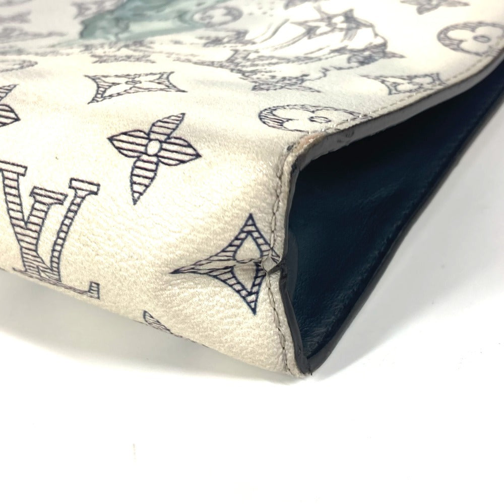 LOUIS VUITTON M66649 モノグラムサバンナ チャップマンブラザーズ ポシェット・ヴォワヤージュ GM ポーチ カバン セカンドバッグ クラッチバッグ レザー ユニセックス ネイビー - brandshop-reference