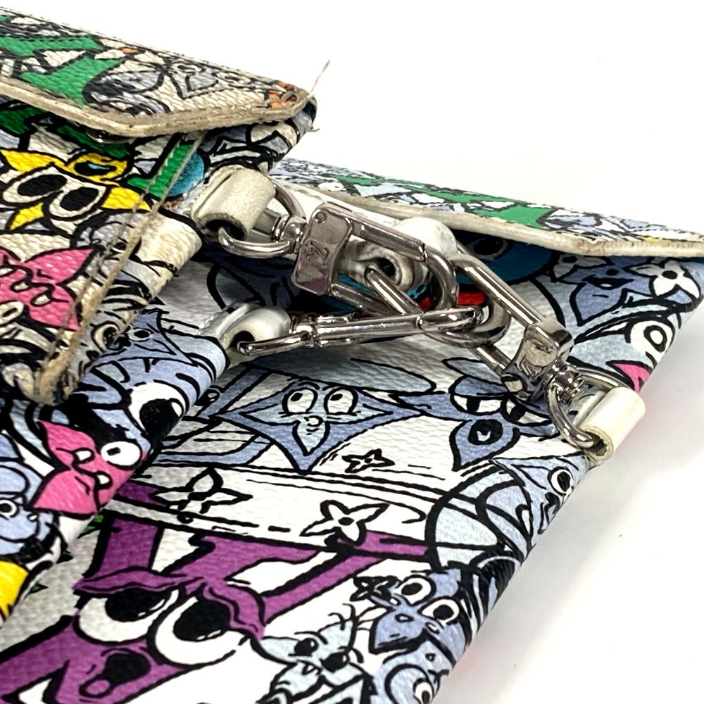 LOUIS VUITTON Ｍ82014 モノグラム コミック トリオ アンヴェロップ  ポーチ カバン セカンドバッグ ストラップ付 カードケース クラッチバッグ レザー/キャンバス ユニセックス マルチカラー - brandshop-reference