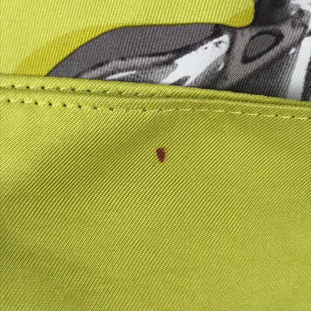 HERMES シルキーシティ PM 斜め掛け カバン ポーチ付き ショルダーバッグ シルク レディース イエロー - brandshop-reference