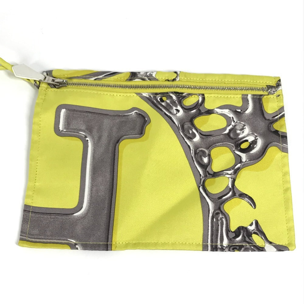 HERMES シルキーシティ PM 斜め掛け カバン ポーチ付き ショルダーバッグ シルク レディース イエロー - brandshop-reference