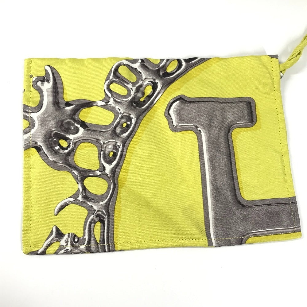 HERMES シルキーシティ PM 斜め掛け カバン ポーチ付き ショルダーバッグ シルク レディース イエロー - brandshop-reference