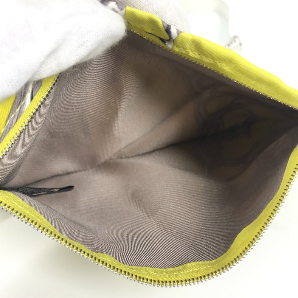 HERMES シルキーシティ PM 斜め掛け カバン ポーチ付き ショルダーバッグ シルク レディース イエロー - brandshop-reference