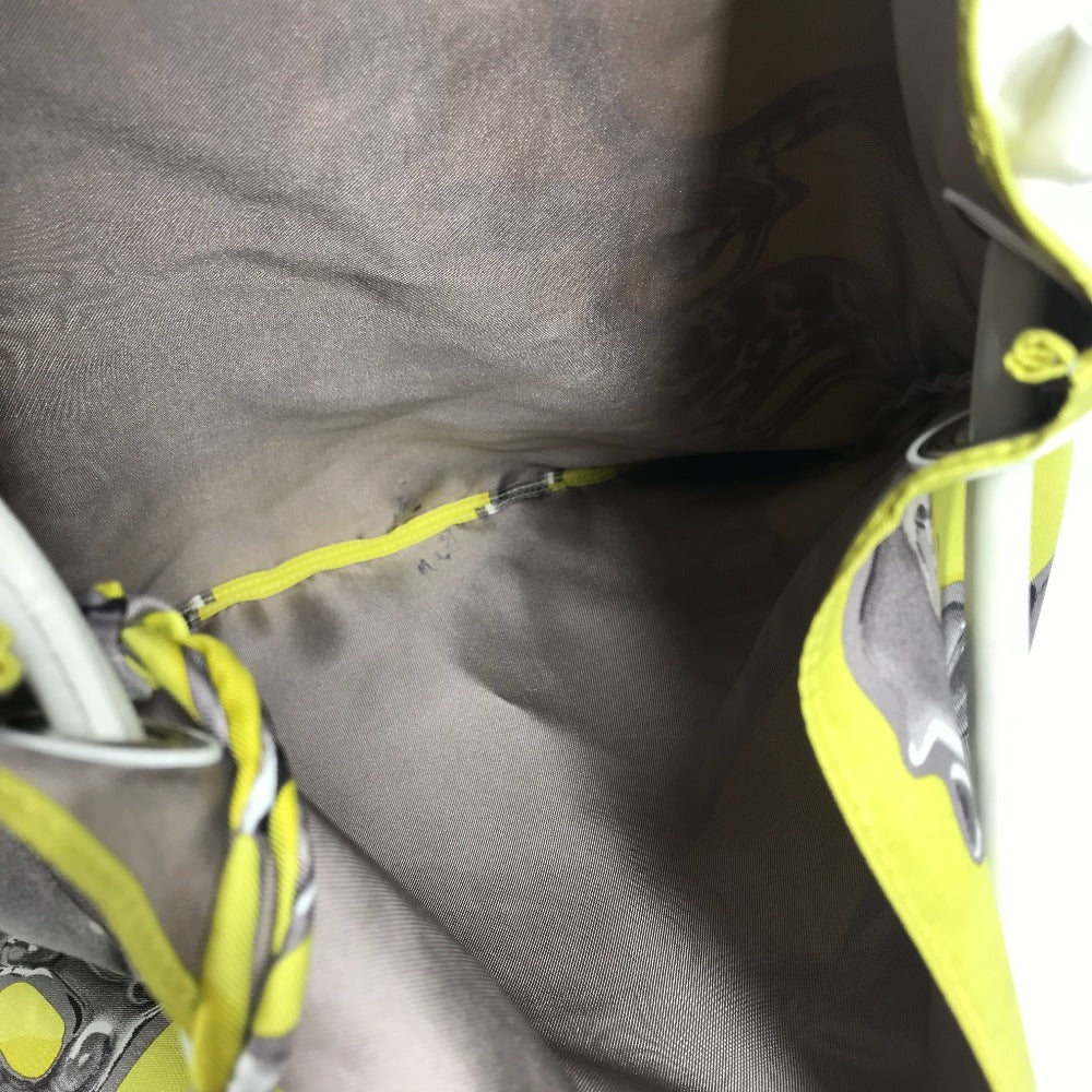 HERMES シルキーシティ PM 斜め掛け カバン ポーチ付き ショルダーバッグ シルク レディース イエロー - brandshop-reference