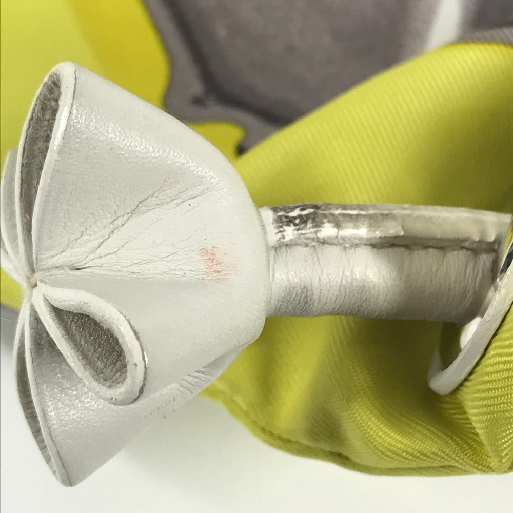 HERMES シルキーシティ PM 斜め掛け カバン ポーチ付き ショルダーバッグ シルク レディース イエロー - brandshop-reference