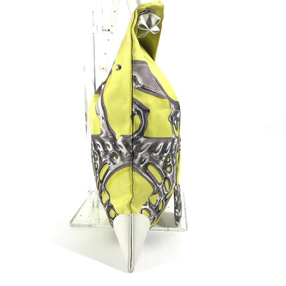 HERMES シルキーシティ PM 斜め掛け カバン ポーチ付き ショルダーバッグ シルク レディース イエロー - brandshop-reference