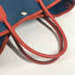 HERMES ガーデンパー ティTPM  カバン ハンドバッグ バイカラー トートバッグ レザー/キャンバス レディース ブルー - brandshop-reference