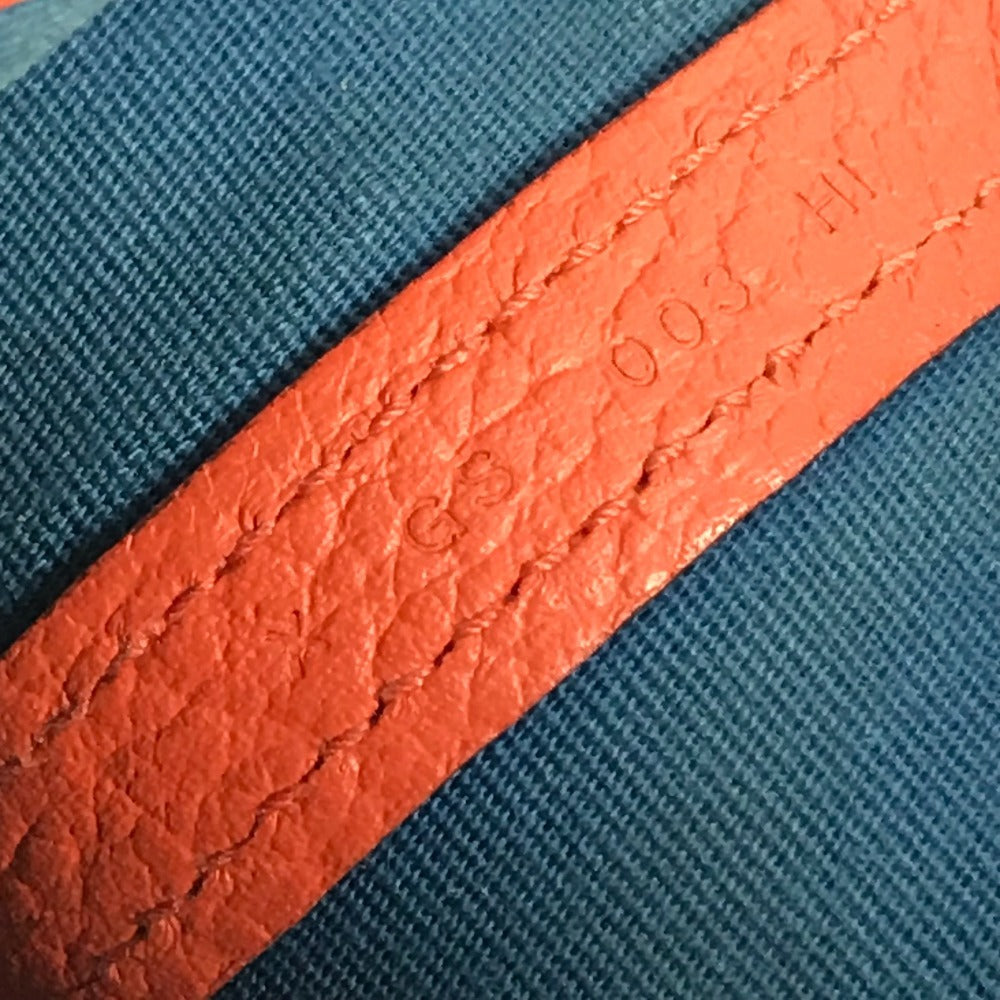 HERMES ガーデンパー ティTPM  カバン ハンドバッグ バイカラー トートバッグ レザー/キャンバス レディース ブルー - brandshop-reference