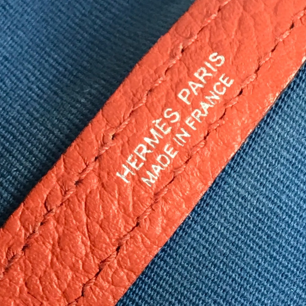 HERMES ガーデンパー ティTPM  カバン ハンドバッグ バイカラー トートバッグ レザー/キャンバス レディース ブルー - brandshop-reference