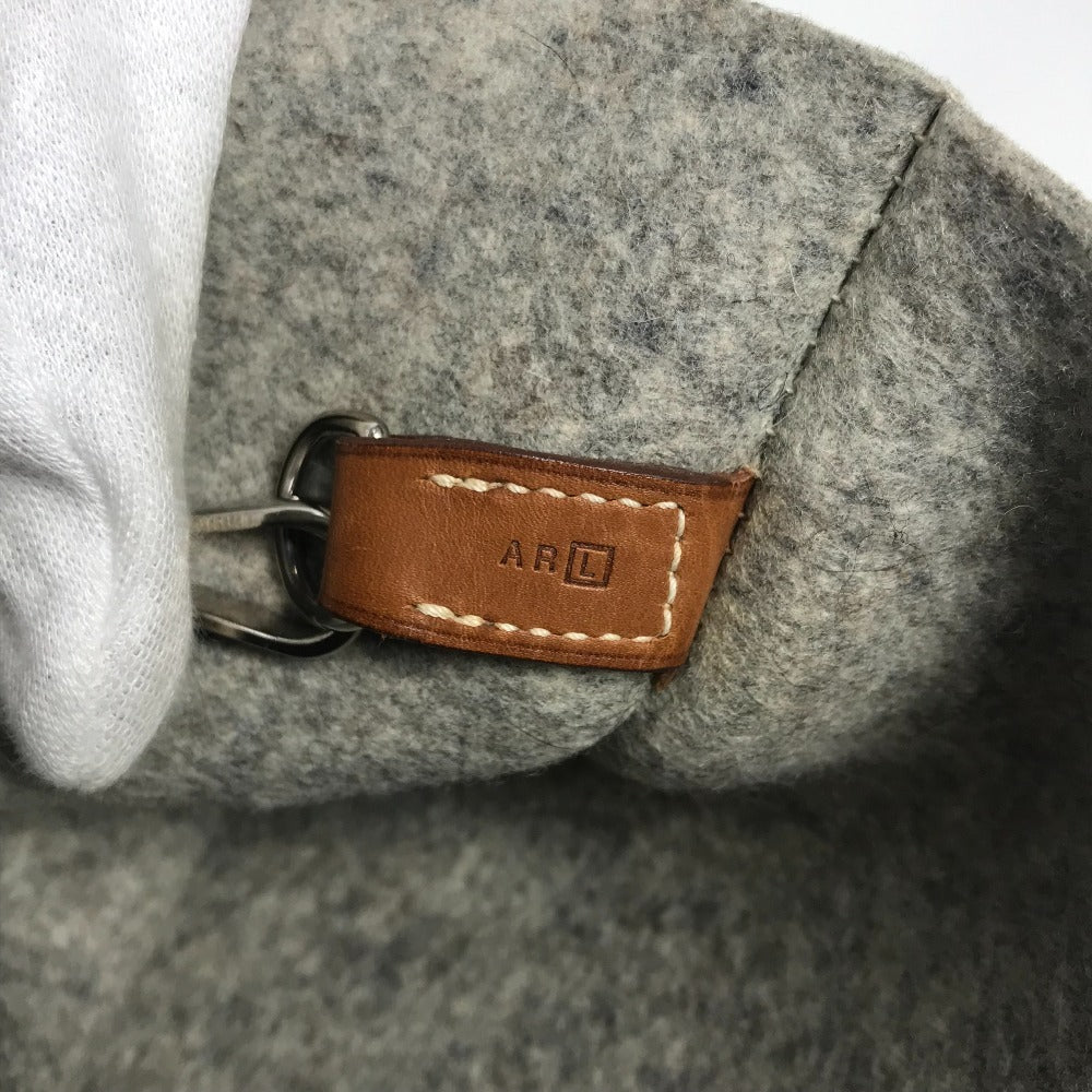 HERMES ショルダーバッグ 肩掛け カリミGM カバン ショルダーバッグ ポーチ付き トートバッグ フェルト レディース グレー