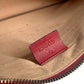 GUCCI 476077 BEE 蜂 ボーダー パール ラインストーン カバン ポーチ セカンドバッグ クラッチバッグ レザー ユニセックス レッド - brandshop-reference