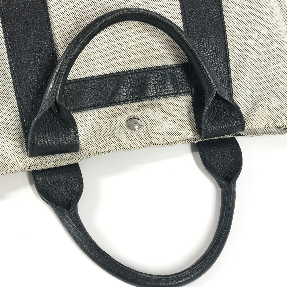 HERMES サックアーネMM カバン 肩掛け トートバッグ ハンドバッグ コットン ユニセックス ブラック - brandshop-reference