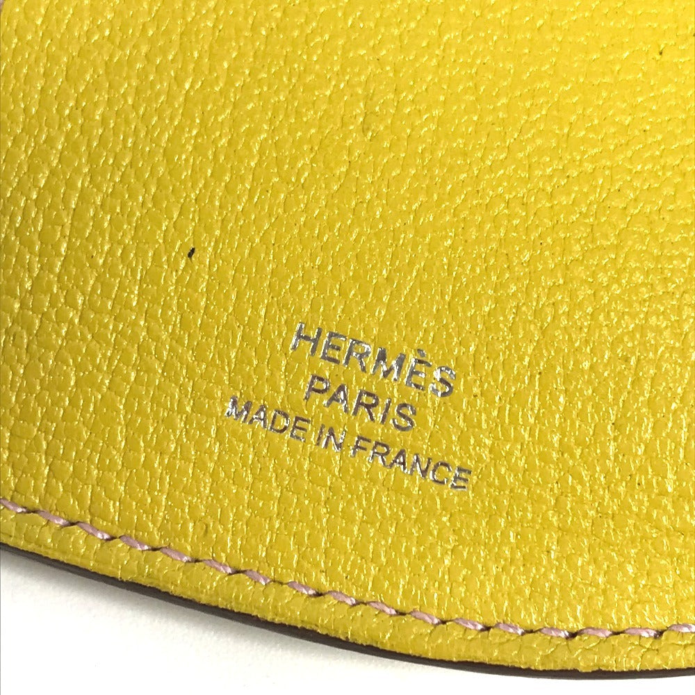 HERMES インザループ コンパクト 財布 小銭入れ コンパクトウォレット 2つ折り財布 コインケース レザー ユニセックス イエロー - brandshop-reference