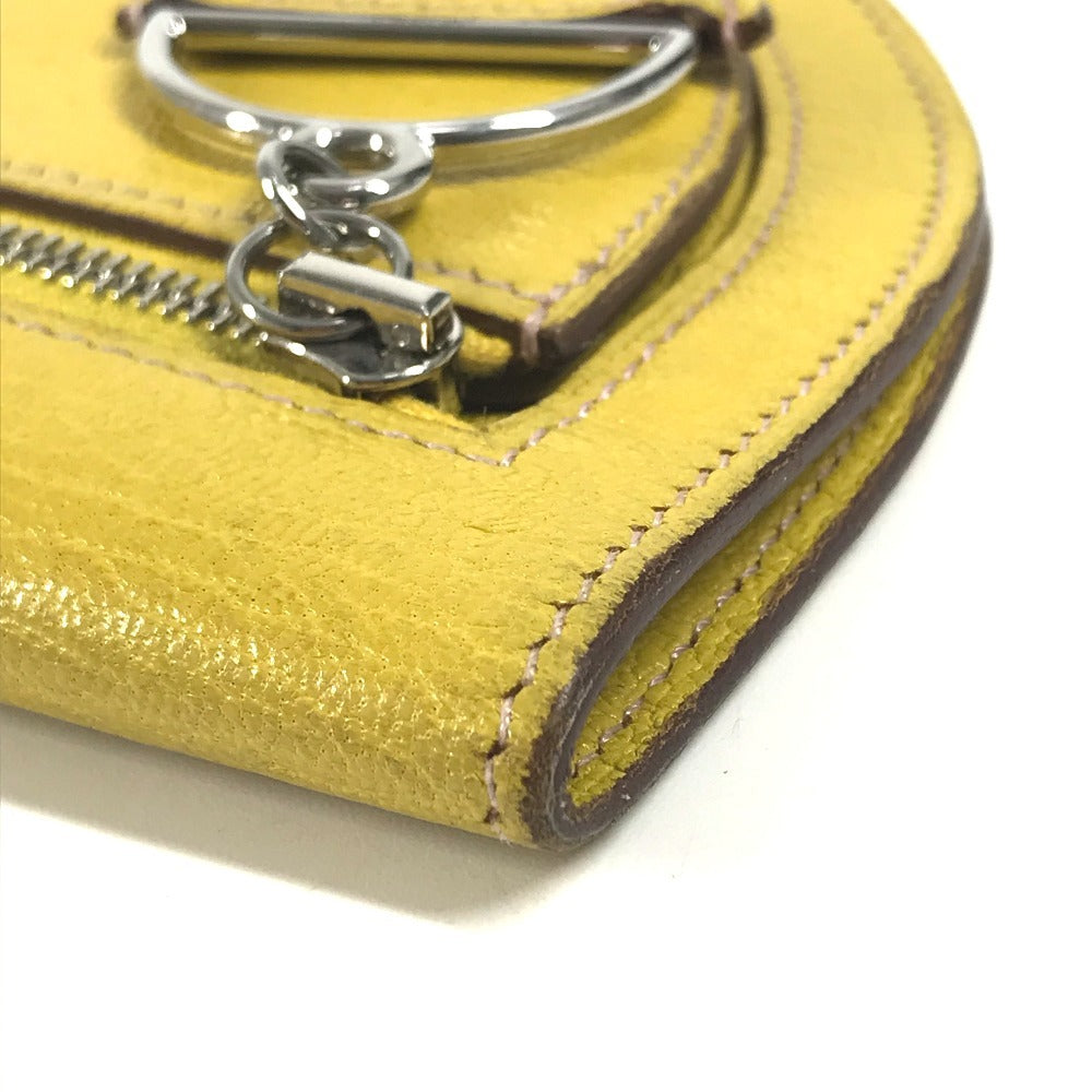HERMES インザループ コンパクト 財布 小銭入れ コンパクトウォレット 2つ折り財布 コインケース レザー ユニセックス イエロー - brandshop-reference