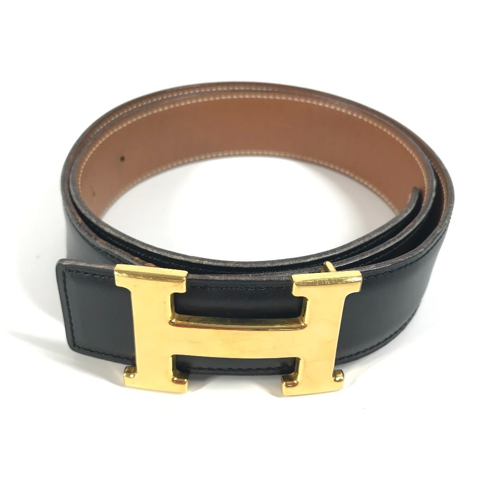 HERMES リバーシブル Hベルト アクセサリー ズボン用ベルト ベルト レザー レディース ブラック - brandshop-reference