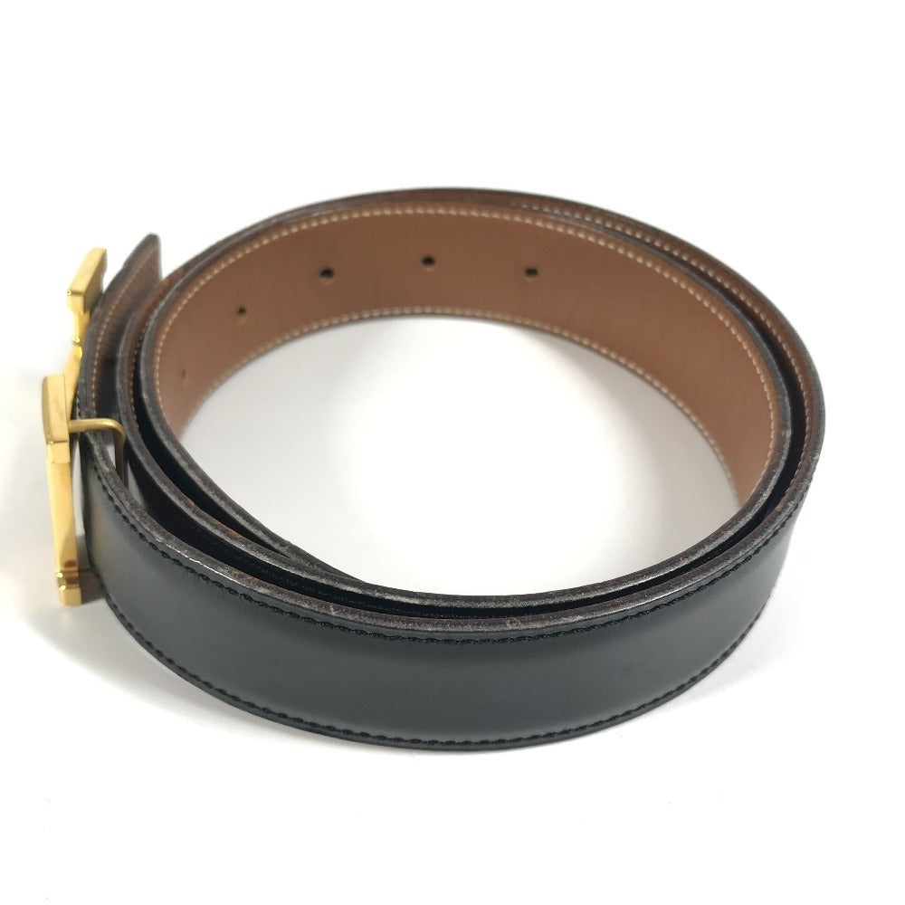 HERMES リバーシブル Hベルト アクセサリー ズボン用ベルト ベルト レザー レディース ブラック - brandshop-reference