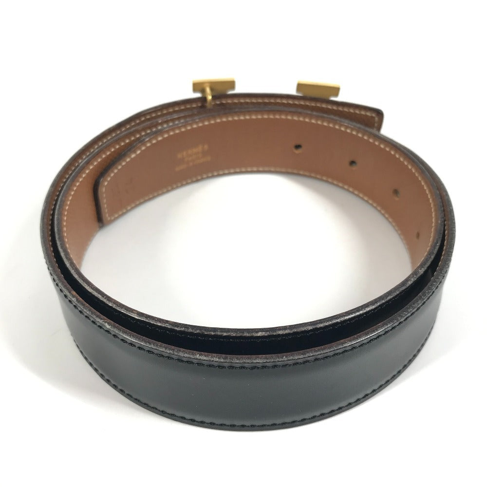 HERMES リバーシブル Hベルト アクセサリー ズボン用ベルト ベルト レザー レディース ブラック - brandshop-reference