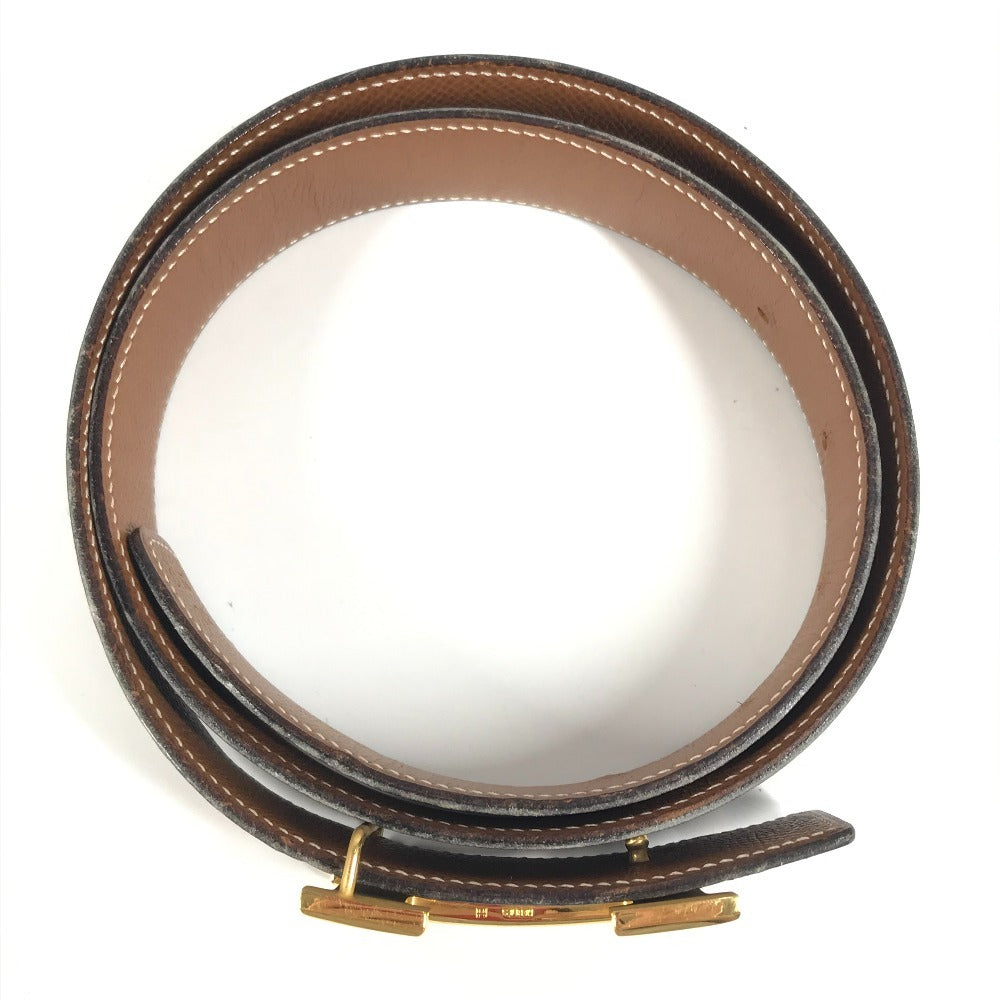 HERMES リバーシブル Hベルト アクセサリー ズボン用ベルト ベルト レザー レディース ブラック - brandshop-reference