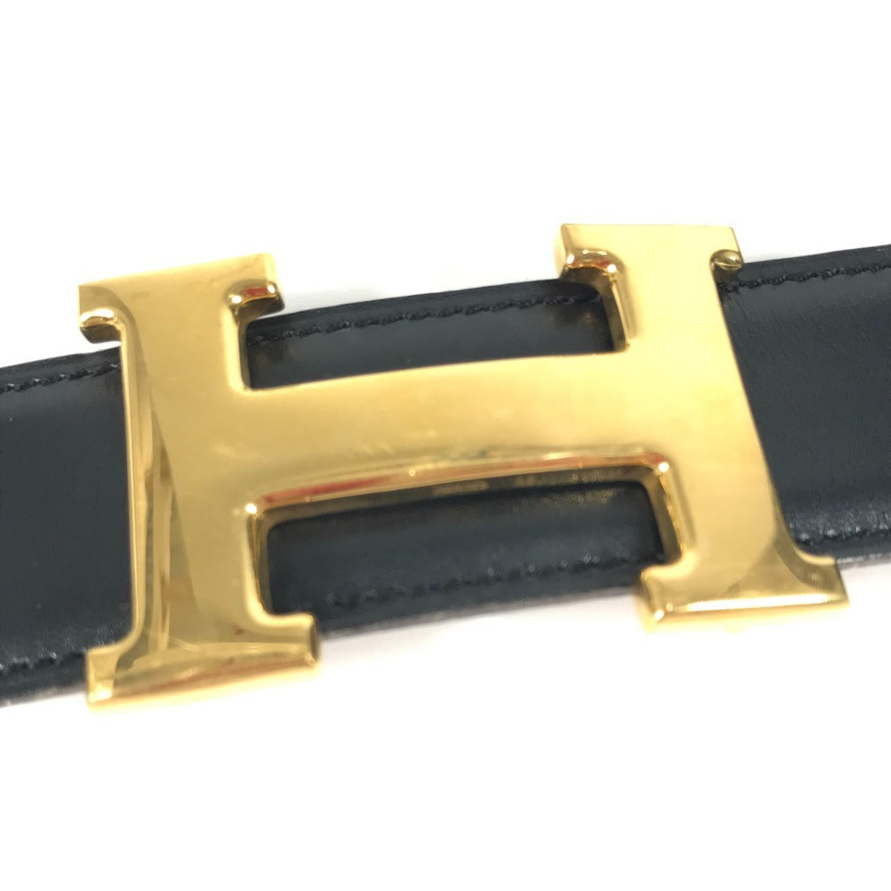 HERMES リバーシブル Hベルト アクセサリー ズボン用ベルト ベルト レザー レディース ブラック - brandshop-reference