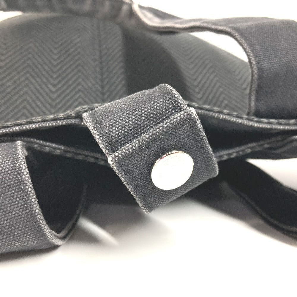 HERMES 파니에 드 플라주 PM 파우치 포함 파니에 드 플라주 PM 백 숄더 토트 백 숄더백 코튼 여성용 블랙