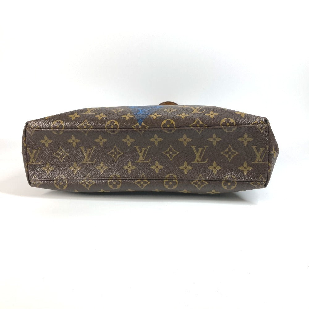 Louis Vuitton M50147 Monogram v Line Hippo NS Hippo Ns Beg Tote Tote Bag Tote Vertikal Beg Monogram Canvas Unisex Brown