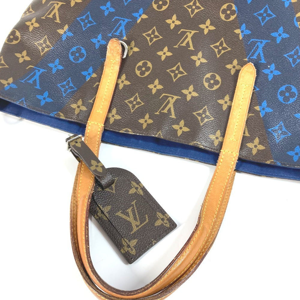 Louis Vuitton M50147 Monogram v Line Hippo NS Hippo Ns Beg Tote Tote Bag Tote Vertikal Beg Monogram Canvas Unisex Brown