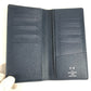 Louis Vuitton M33404 Taiga Portefeuille Long Wallet Bifold Flap Billfold Long Wallet Taiga Kulit Unisex Navy