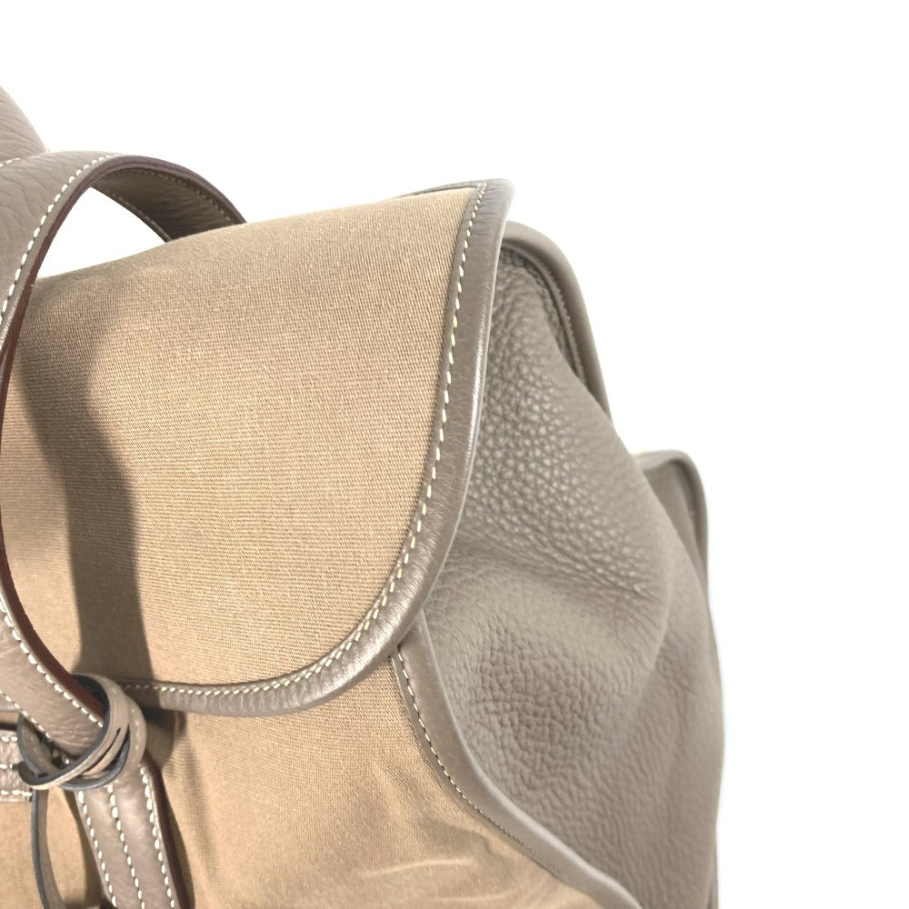 Hermes menumbuk h logo hoodoo tote beg beg boston beg tangan tangan/kanvas unisex kelabu