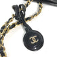 CHANEL Vintage Quilted Matelasse W Chain Bag Bag Tote Bag Shoulder Bag Enamel Women's Black