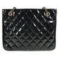 CHANEL Vintage Quilted Matelasse W Chain Bag Bag Tote Bag Shoulder Bag Enamel Women's Black