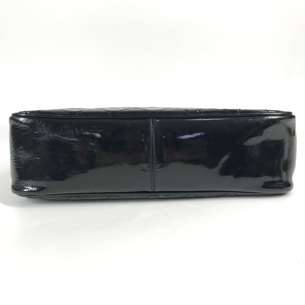 CHANEL Vintage Quilted Matelasse W Chain Bag Bag Tote Bag Shoulder Bag Enamel Women's Black