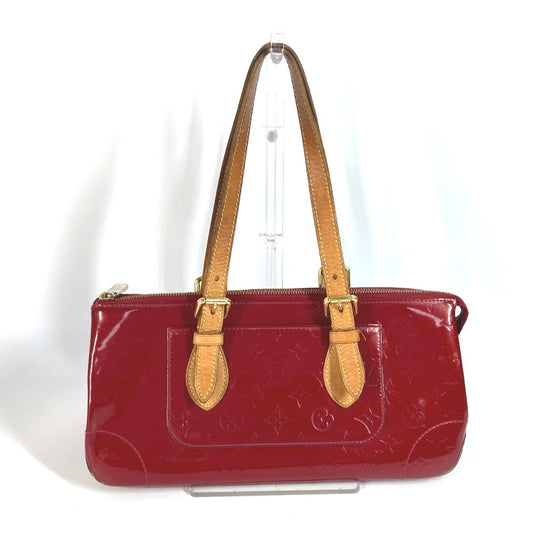 Louis Vuitton M93507 Monogram Vernis Rosewood Avenue Bag bahu Beg Monogram Vernis Canvas Wanita Pomme D'Amour Merah