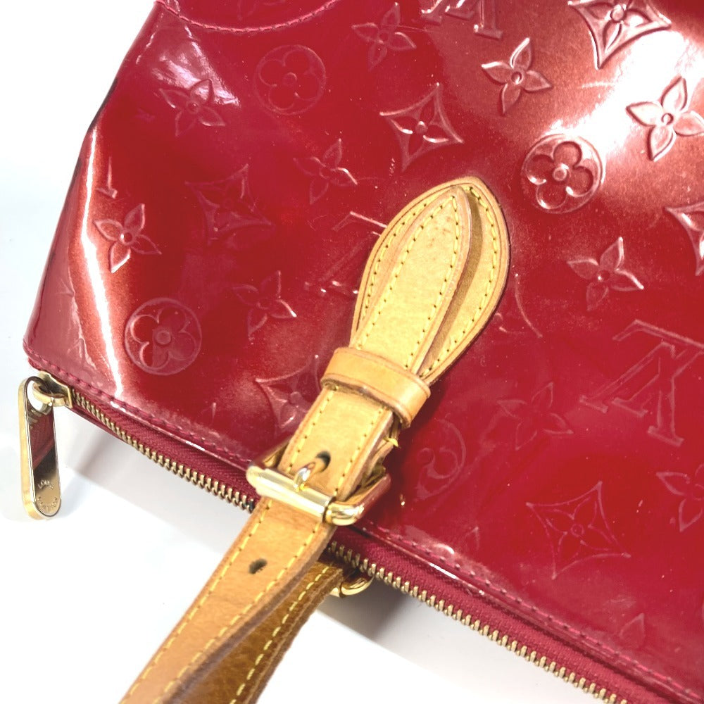 Louis Vuitton M93507 Monogram Vernis Rosewood Avenue Bag bahu Beg Monogram Vernis Canvas Wanita Pomme D'Amour Merah