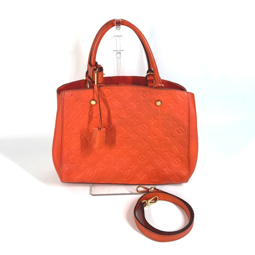 Louis vuitton m50093 monogram emprene montaigne bb tote beg beg 2way beg bahu beg crossbody handbag monogram emprene kulit wanita oren