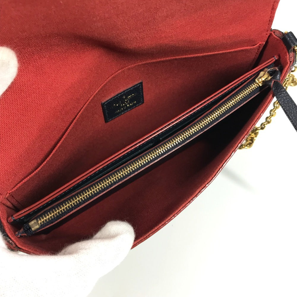 LOUIS VUITTON M64099 모노그램 엠프렌 포셰트 펠리시 체인 백 숄더 크로스바디 롱 지갑 체인 지갑 숄더백 모노그램 엠프렌 가죽 여성 네이비