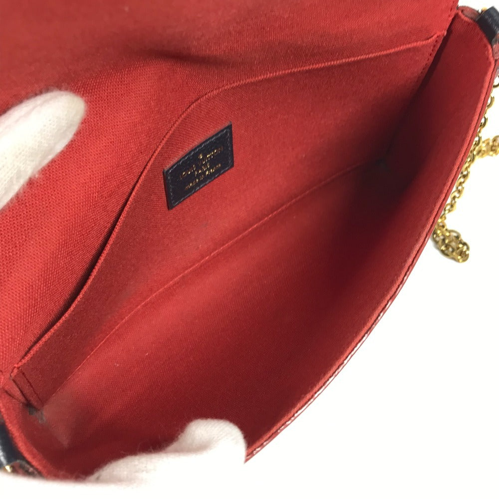 LOUIS VUITTON M64099 모노그램 엠프렌 포셰트 펠리시 체인 백 숄더 크로스바디 롱 지갑 체인 지갑 숄더백 모노그램 엠프렌 가죽 여성 네이비