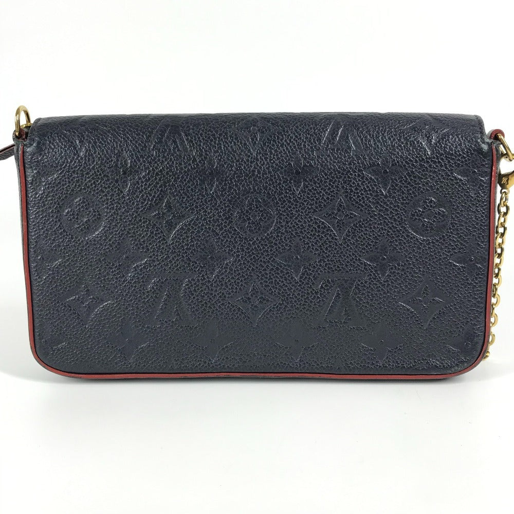 LOUIS VUITTON M64099 모노그램 엠프렌 포셰트 펠리시 체인 백 숄더 크로스바디 롱 지갑 체인 지갑 숄더백 모노그램 엠프렌 가죽 여성 네이비