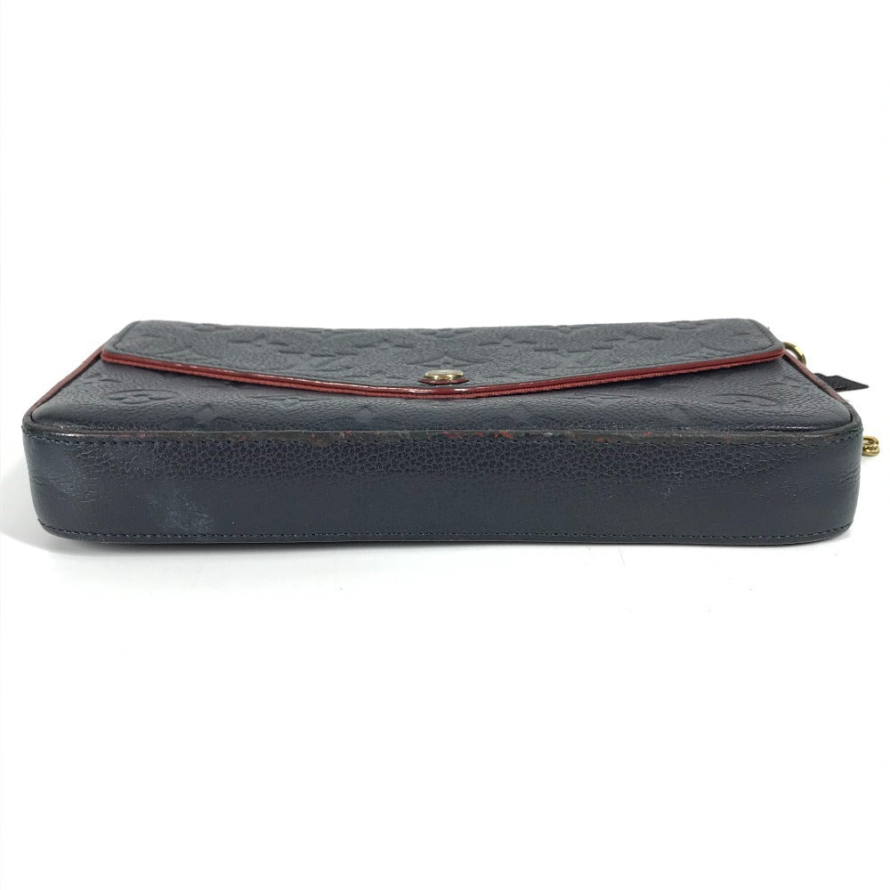 LOUIS VUITTON M64099 모노그램 엠프렌 포셰트 펠리시 체인 백 숄더 크로스바디 롱 지갑 체인 지갑 숄더백 모노그램 엠프렌 가죽 여성 네이비
